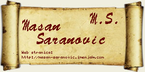 Mašan Šaranović vizit kartica